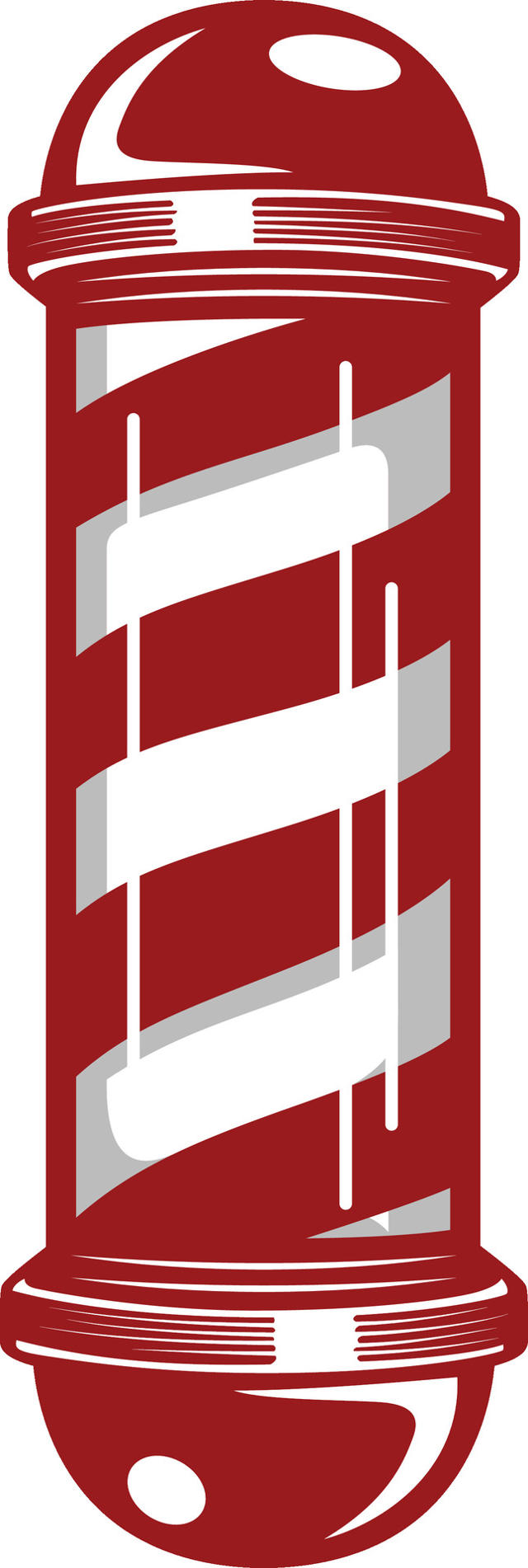 تصویر وکتور آیکون نواری قدیمی ستون آرایشگر