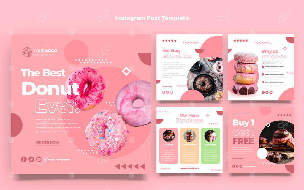 پست‌های اینستاگرام دسر با طراحی تخت