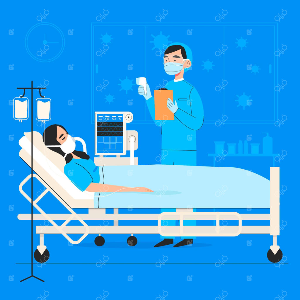 بیمار وخیم مبتلا به کرونا