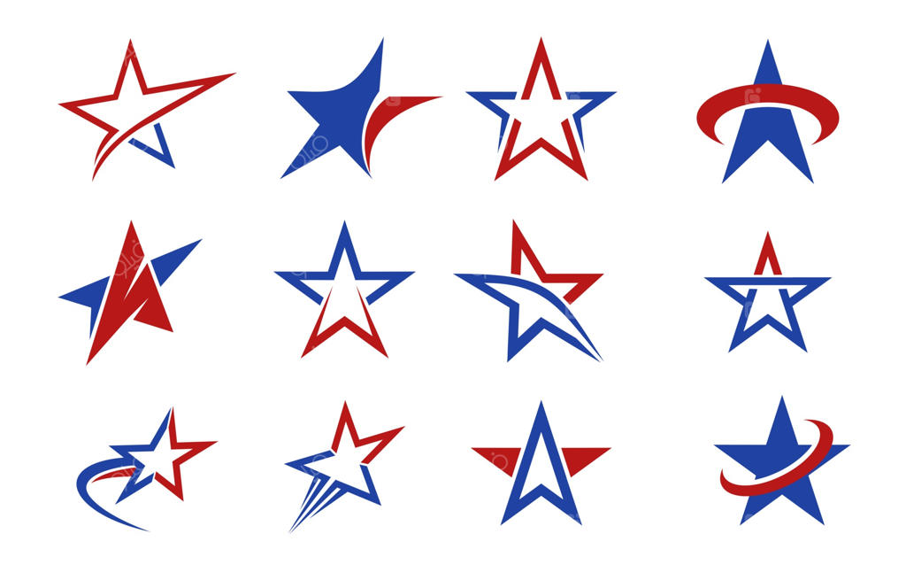 مجموعه قالب‌های لوگوی ستاره‌ای