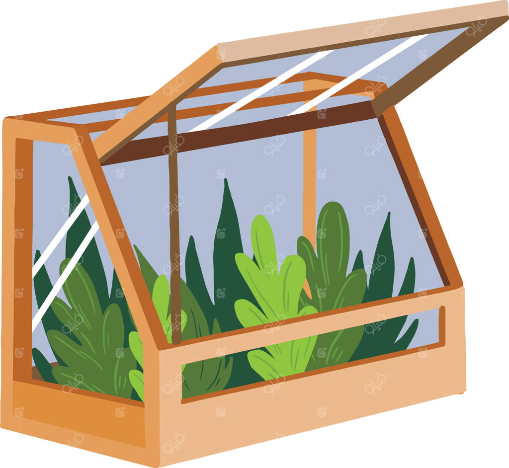 تصویری از یک گلخانه باغ همراه با گیاهان