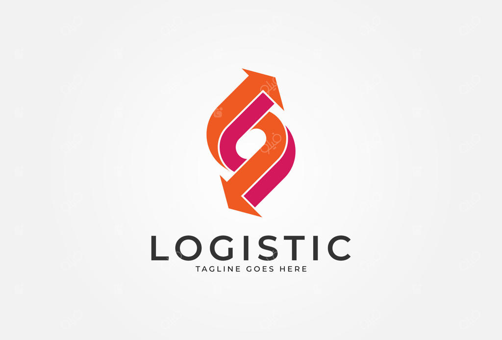 طراحی لوگو لجستیک با حرف S و فلش