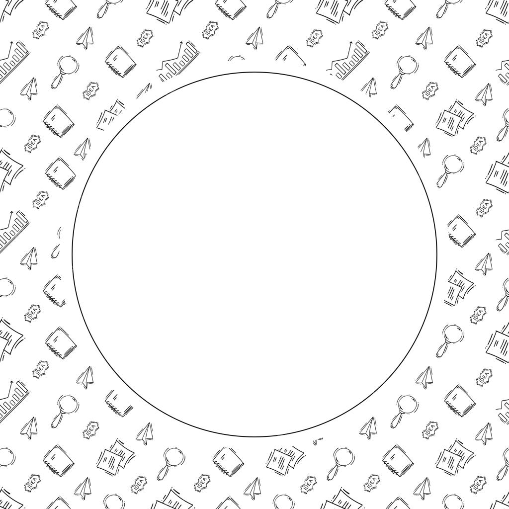 قاب دایره‌ای طرح دستی با موضوع استارتاپ و پس‌زمینه تجاری