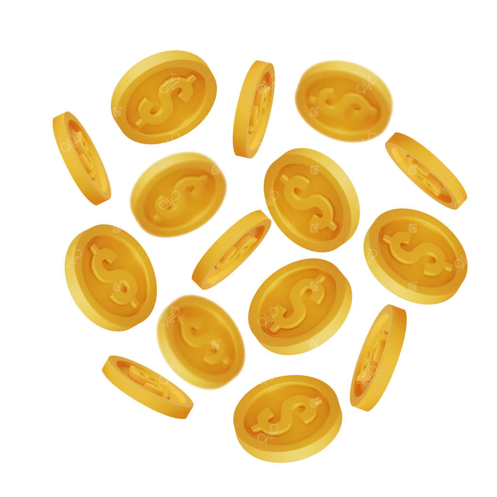 سکه‌های واقعی ایزوله روی سفید - نماد سکه