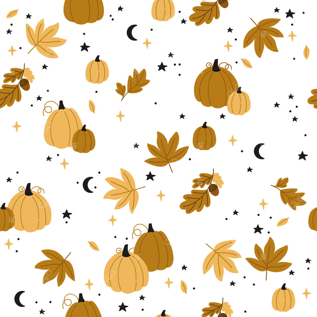 الگوی یکپارچه پس‌زمینه هالووین با کدو تنبل‌ها
