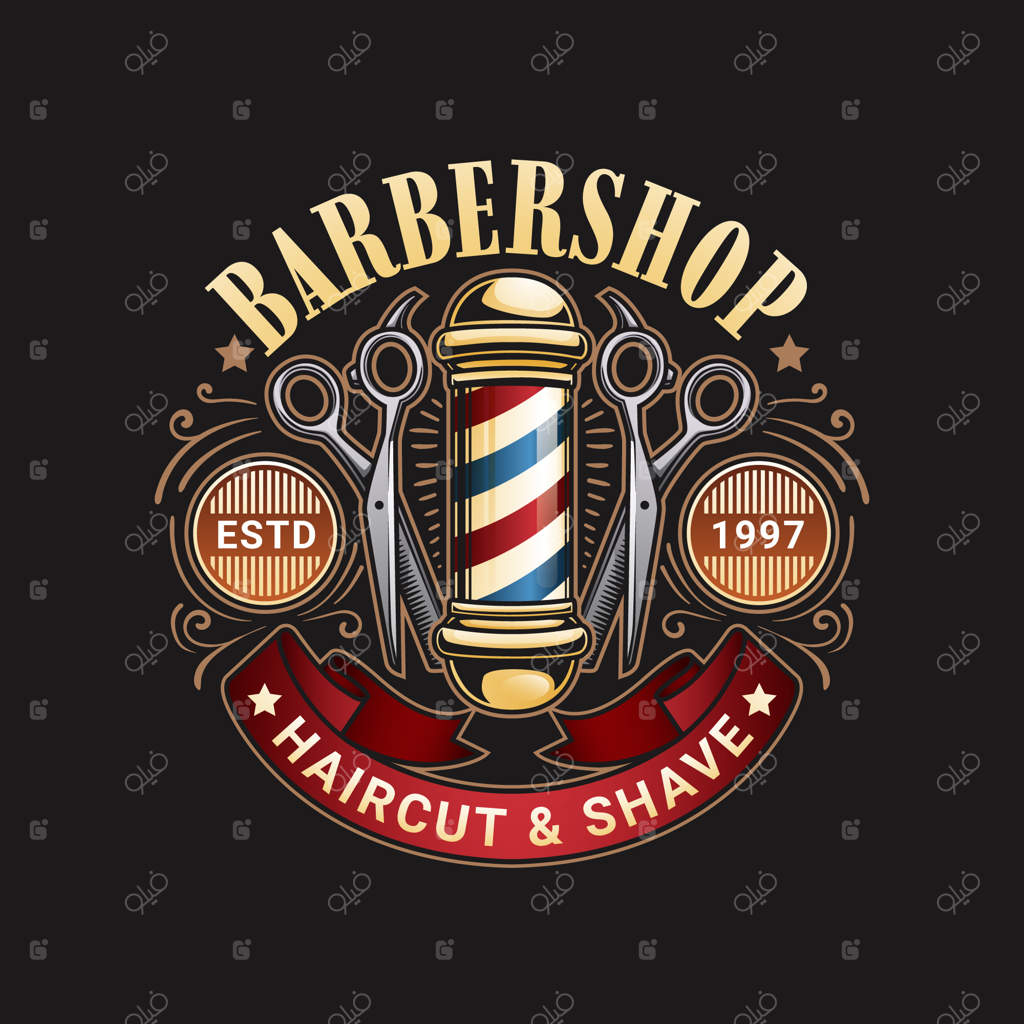 لوگو آرایشگاه با طراحی گرادیان