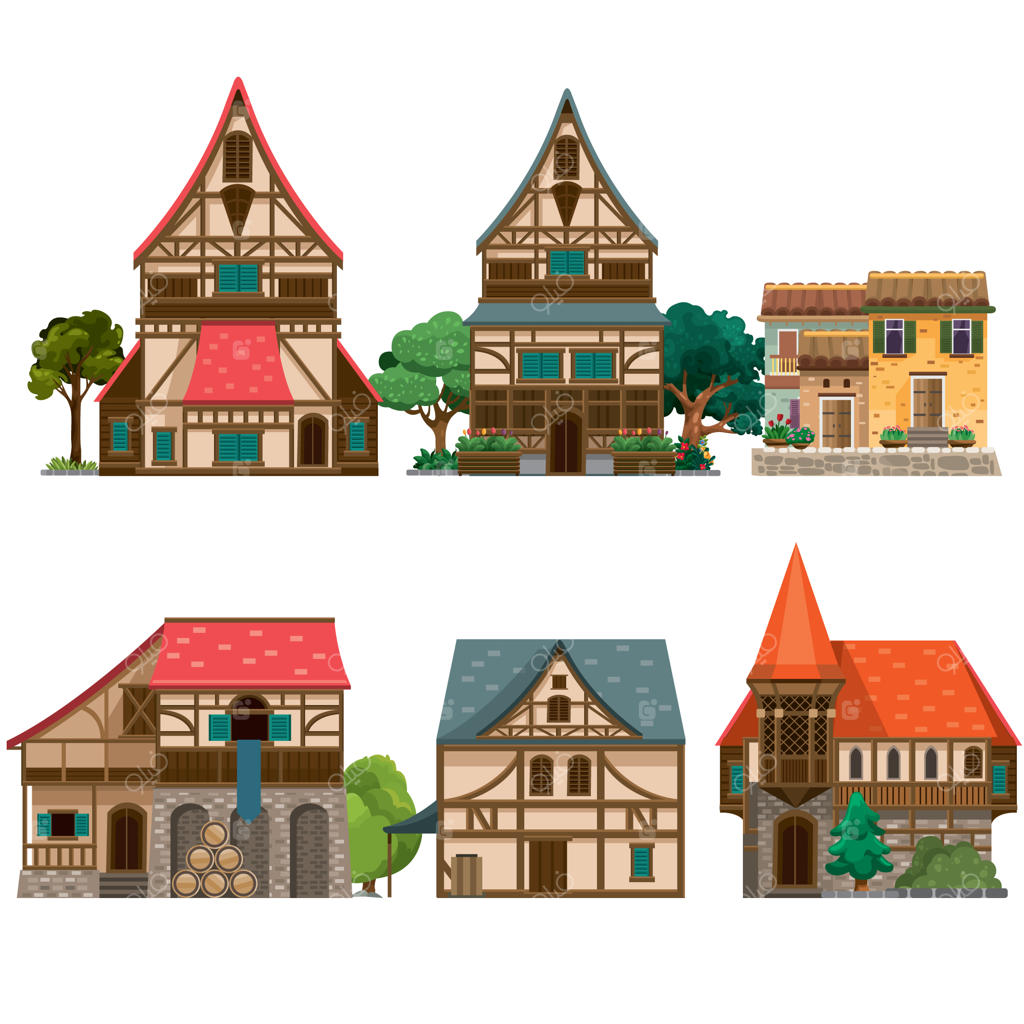 خانه‌های متنوع قرون وسطایی