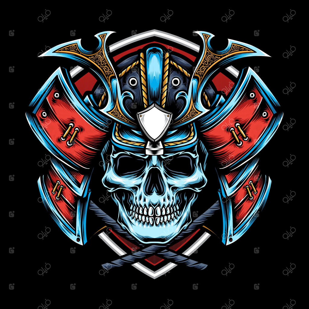 جمجمه با کلاهخود سامورایی