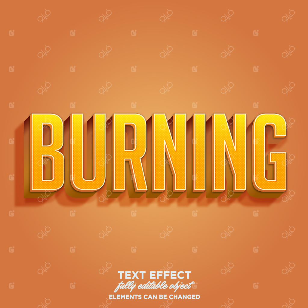 افکت فونت با بافت پرجزئیات