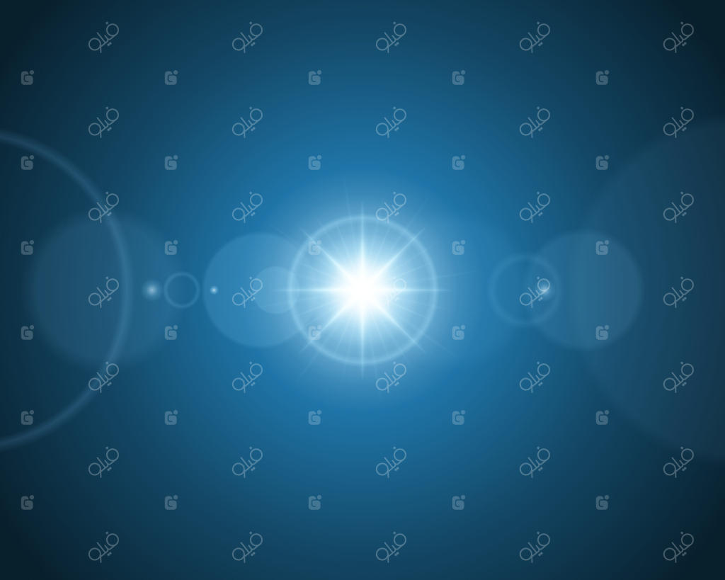 پس‌زمینه انتزاعی آبی با افکت نور پراکنده