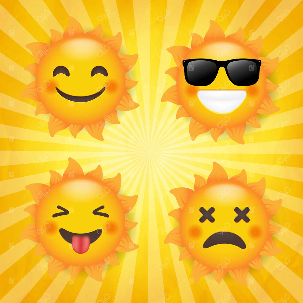 پس‌زمینه‌ی غروب خورشید با درخشش مستقل خورشید