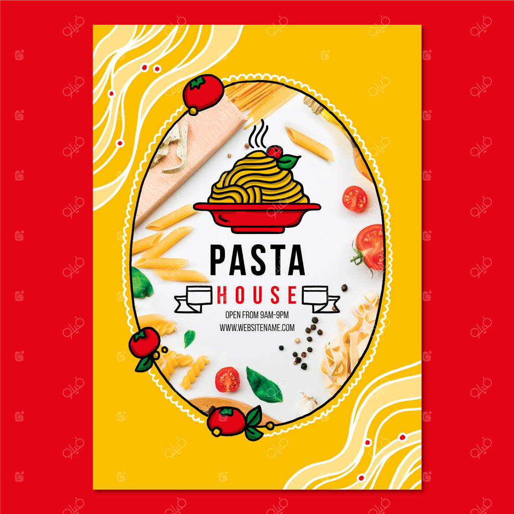 قالب پوستر رستوران غذای سالم