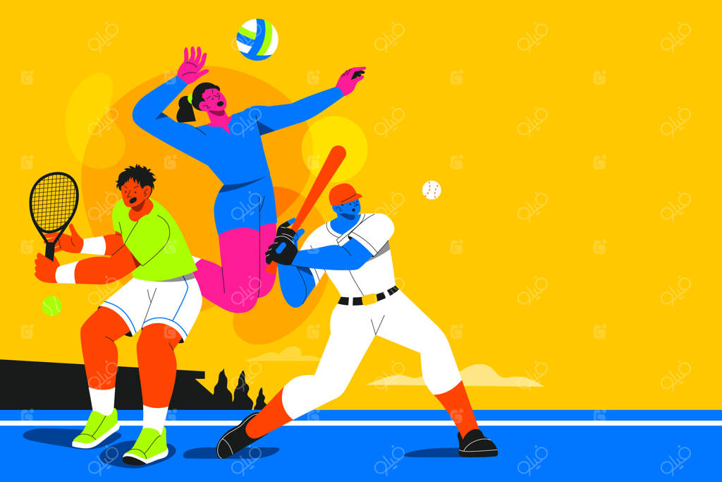 زمینه‌ای با طرح دست از ورزشکاران