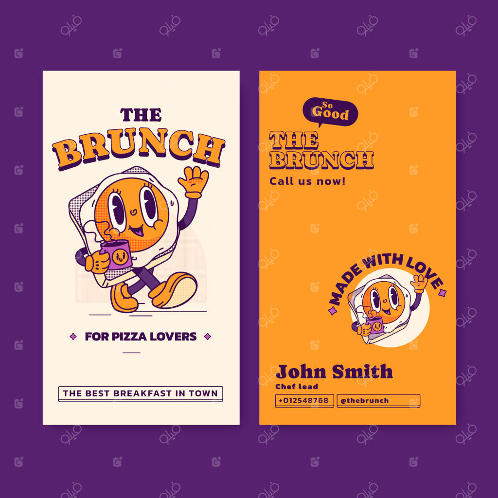 کارت ویزیت عمودی خلاقانه و دست‌ساز