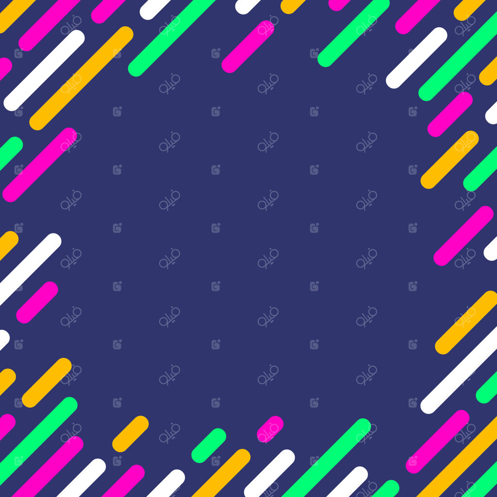 پس‌زمینه الگو با خطوط رنگارنگ و عناصر هندسی