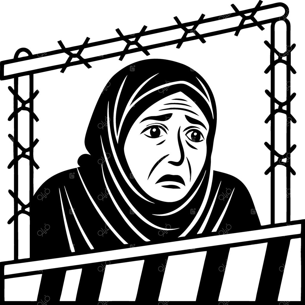 زن پراحساس پشت حصار سیم خاردار؛ نماد رنج و انزوا