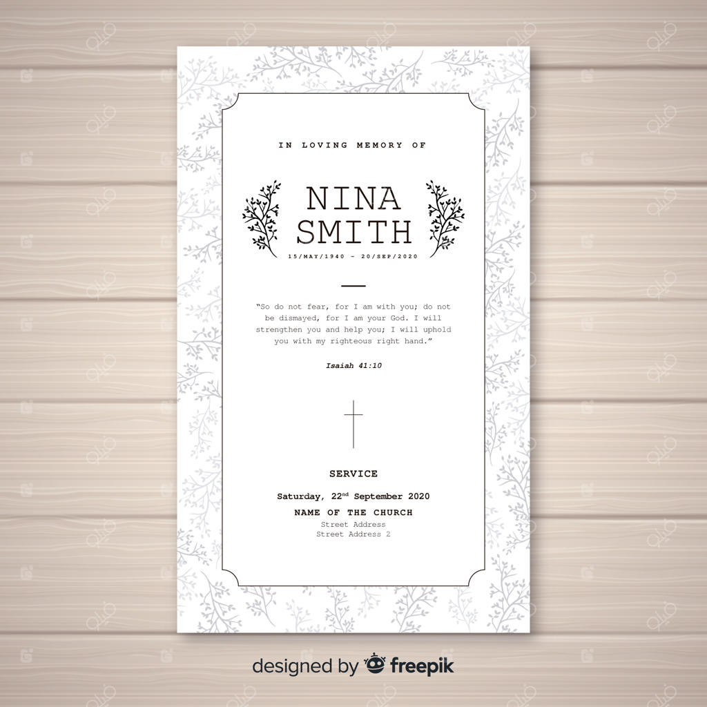 قالب کارت یادبود کلاسیک