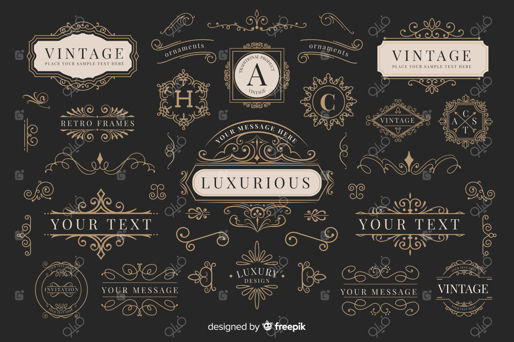 مجموعه لوگوهای زینتی کلاسیک