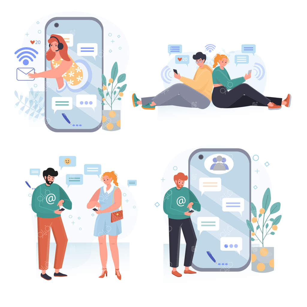 مجموعه‌ای از تصاویر طراحی تخت در توسعه وب