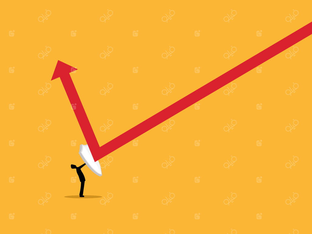 بیمه: تاجر سپری در دست دارد تا از حمله تیر محافظت کند