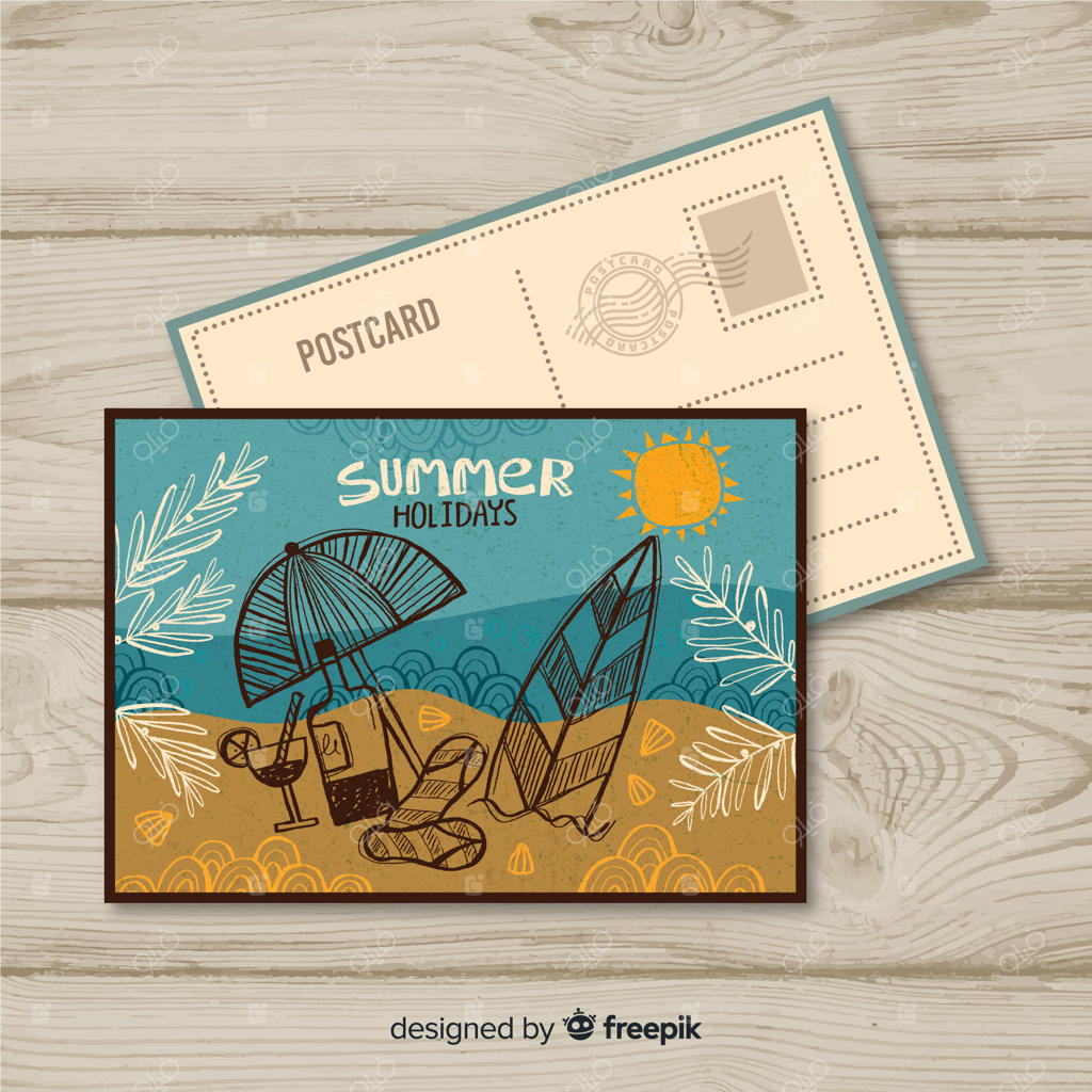کارت پستال تعطیلات تابستانی