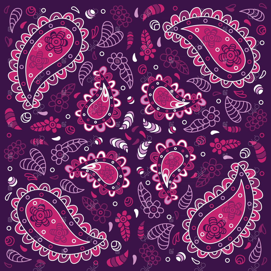 پترن باندانا با طرح دستی پیزلی