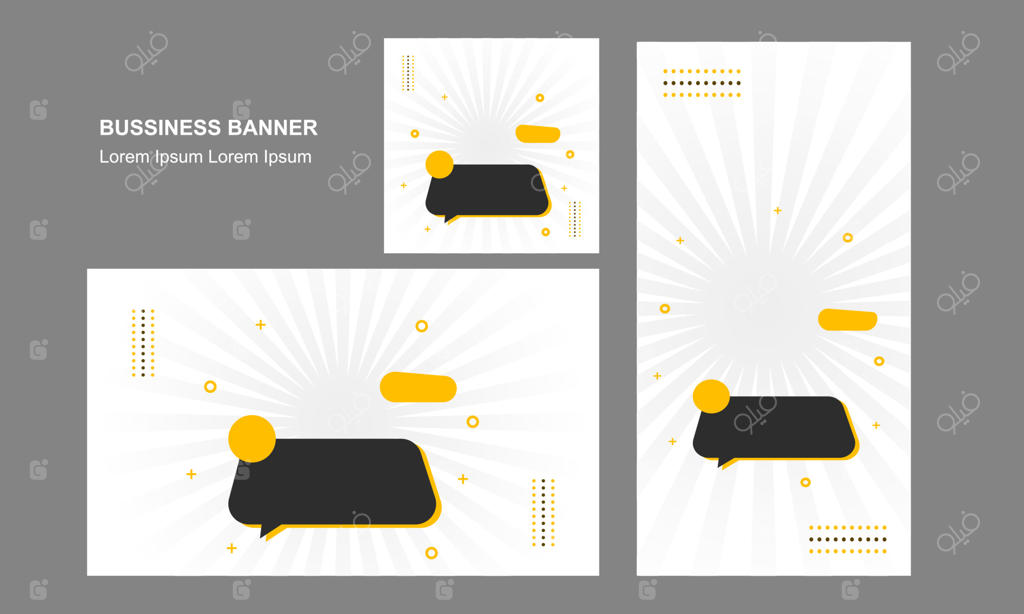بنر کسب‌وکار کنفرانس وبینار زنده: پس‌زمینه مناسب برای شبکه‌های اجتماعی در اندازه‌های مختلف