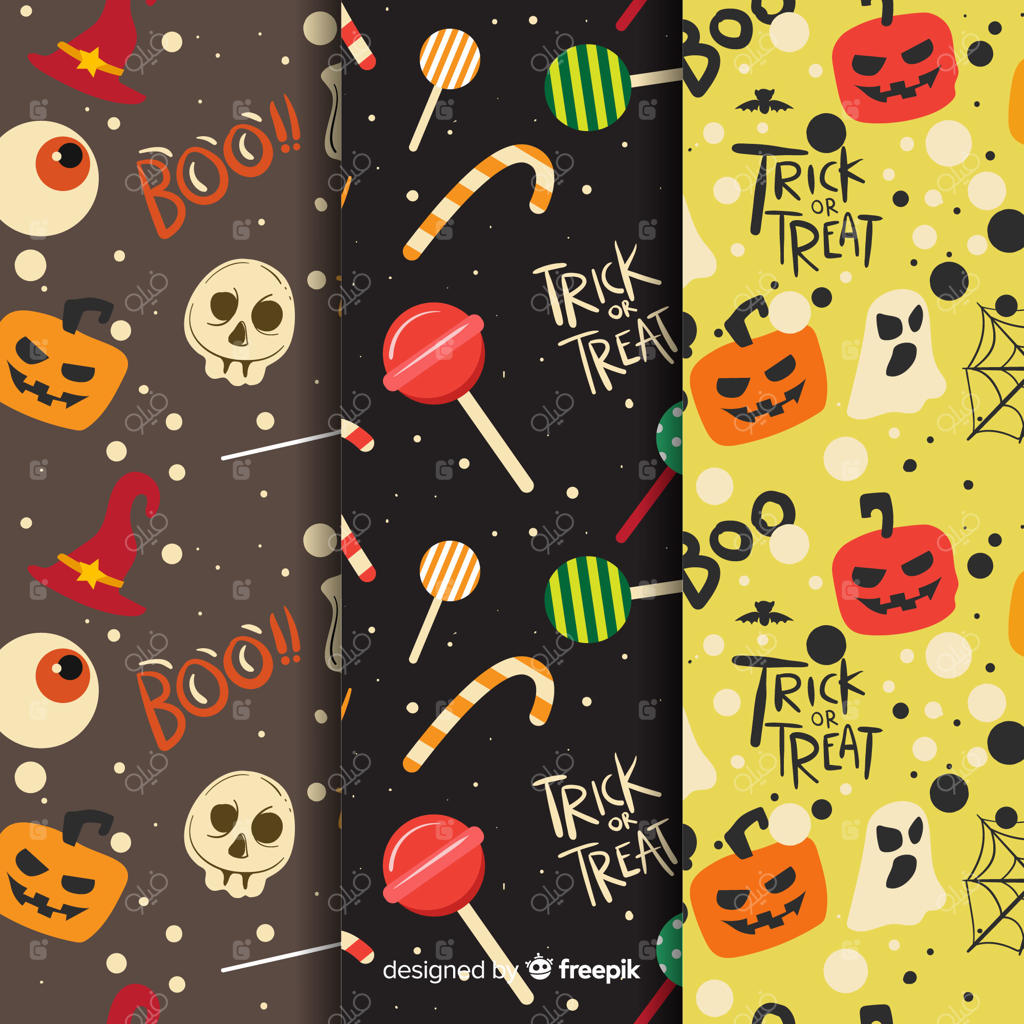 مجموعه‌ای از الگوهای دست‌ساز هالووین