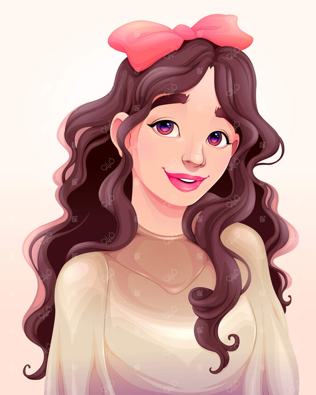 تصویر دختری جوان و زیبا