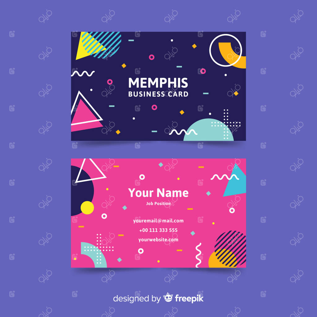 قالب کارت ویزیت به سبک ممفیس