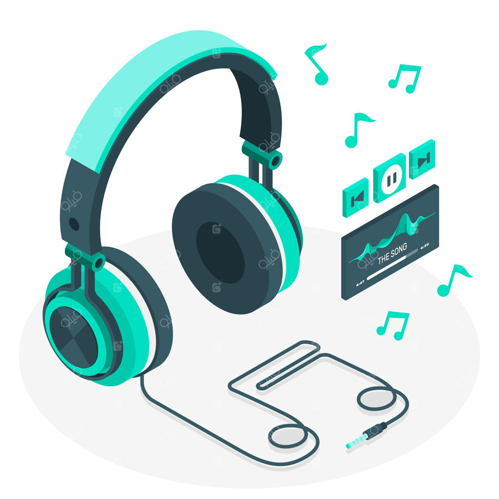 تصویر مفهومی هدفون