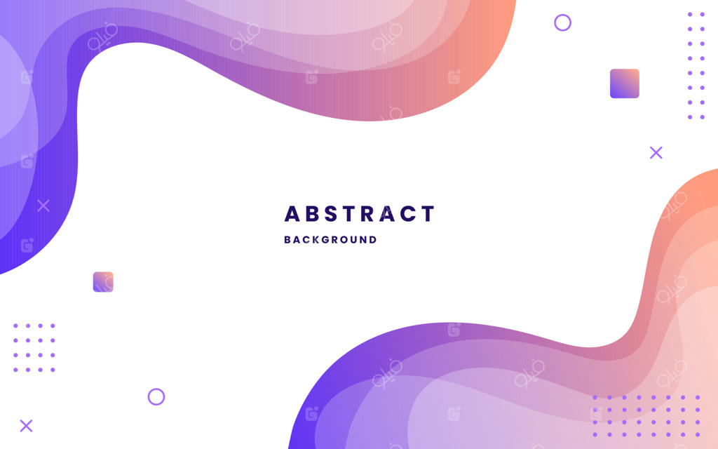 طرح بنر رنگارنگ با گرادیان رنگی. طراحی با شکل مایع و گرادیان بنفش و قرمز. تصویرسازی وکتور نسخه 10 eps.