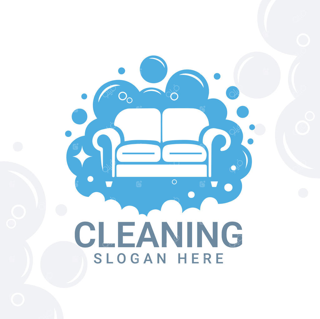 لوگوی شستشوی مبل با کف و حباب‌های مبلمان