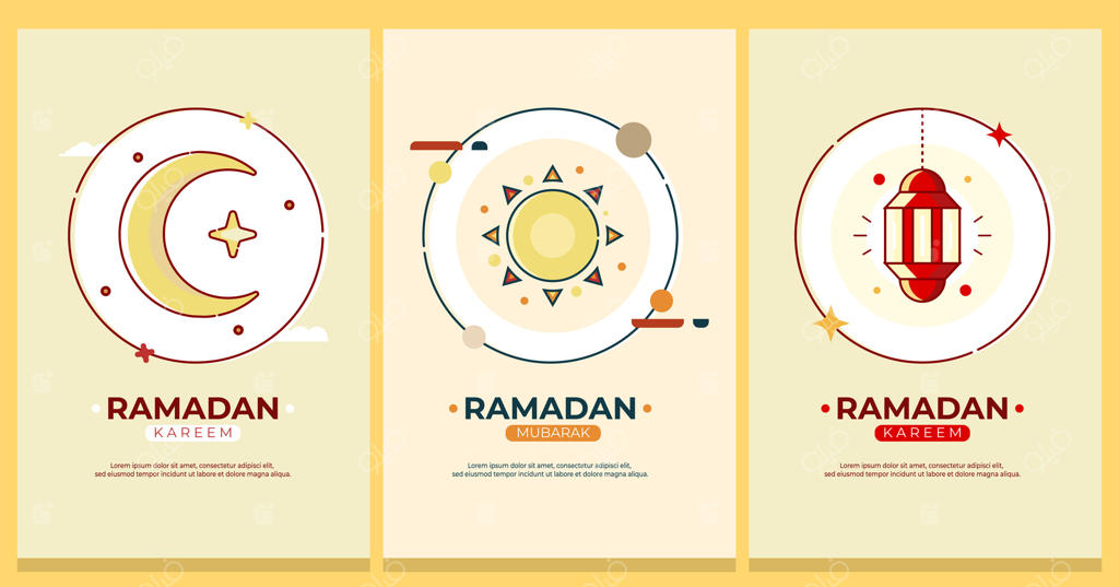 مجموعه کارت های تبریک رمضان: قابل استفاده برای مناسبت‌های مذهبی و تجاری