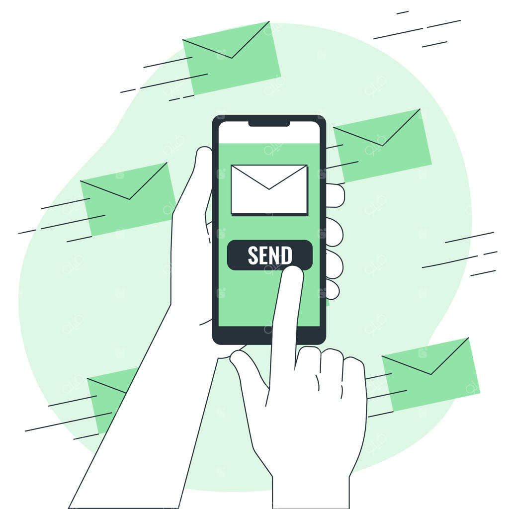 ارسال پیام با تلفن – تصویر مفهومی