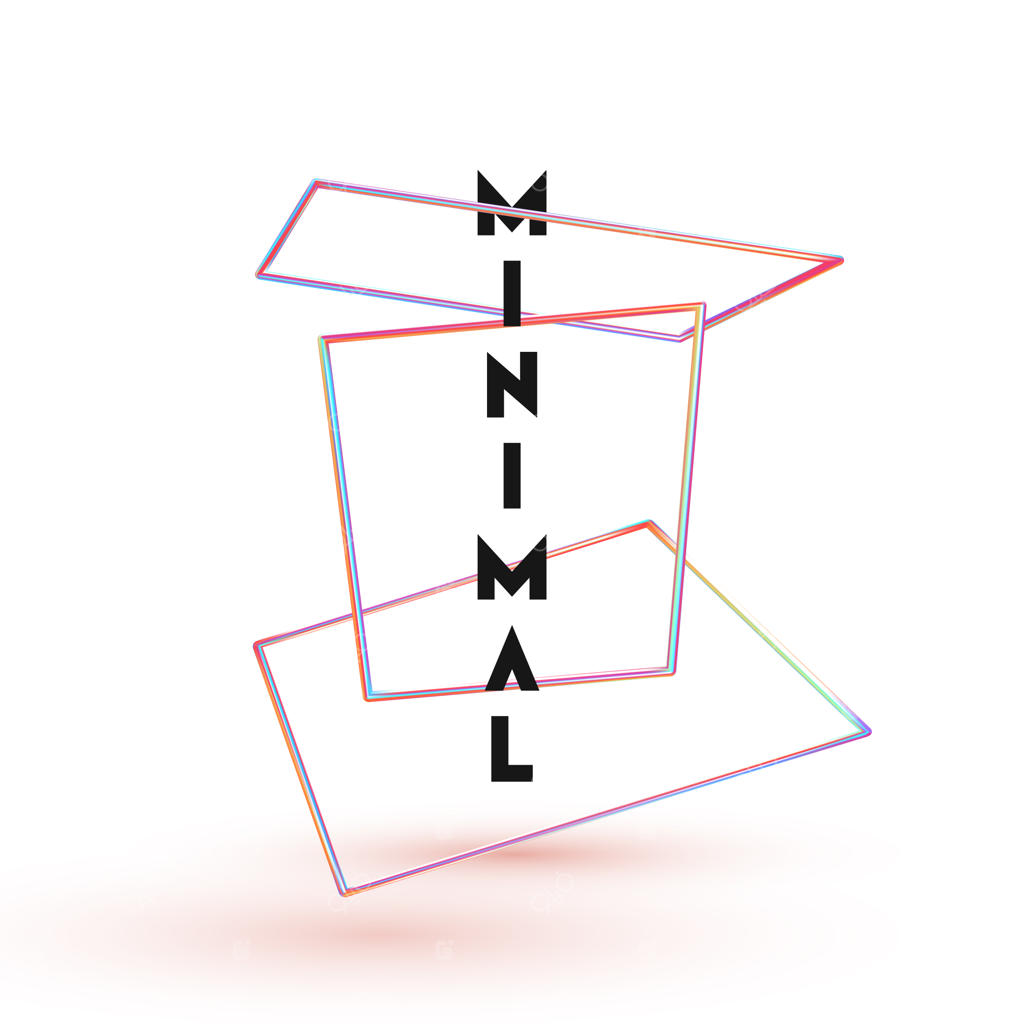 پس‌زمینه انتزاعی مینیمال با گرادیان رنگ‌های آبی و صورتی به همراه عناصر شناور مربع. پوستر با اشکال هندسی سه‌بعدی و حجمی.