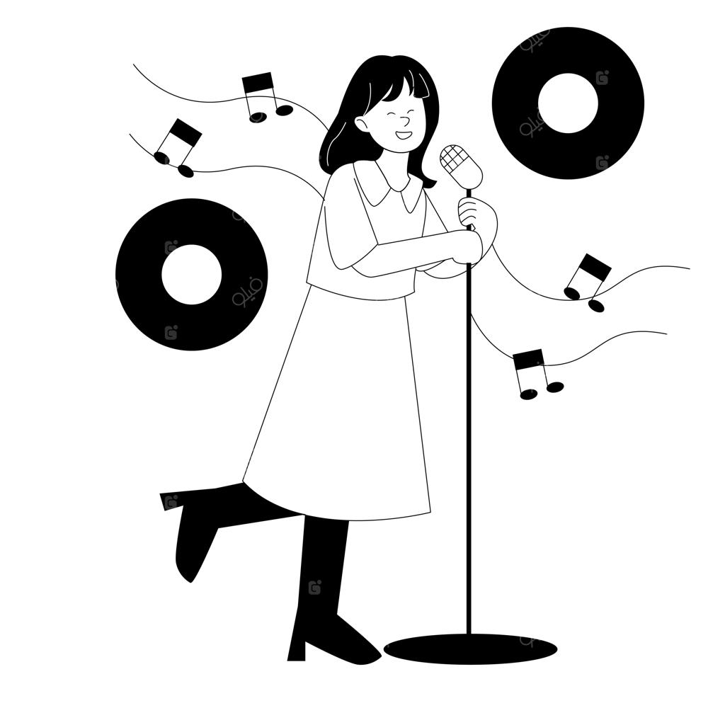 تصویرسازی سرگرمی خوانندگی