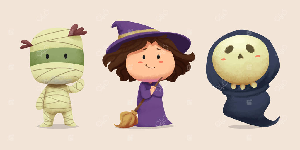 مجموعه‌ای از تصویرسازی‌های با موضوع هالووین