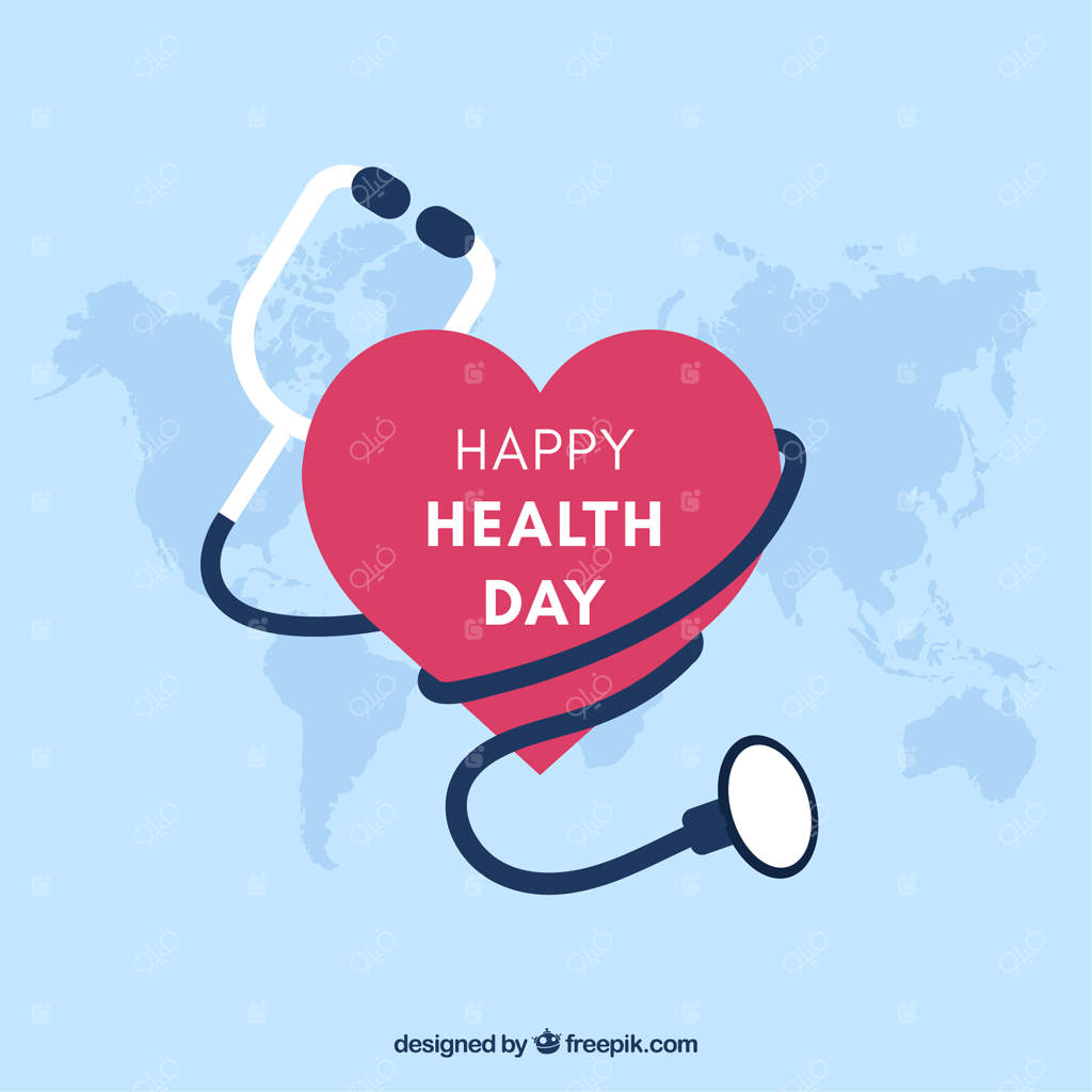 پس‌زمینه نقشه قلب با گوشی پزشکی