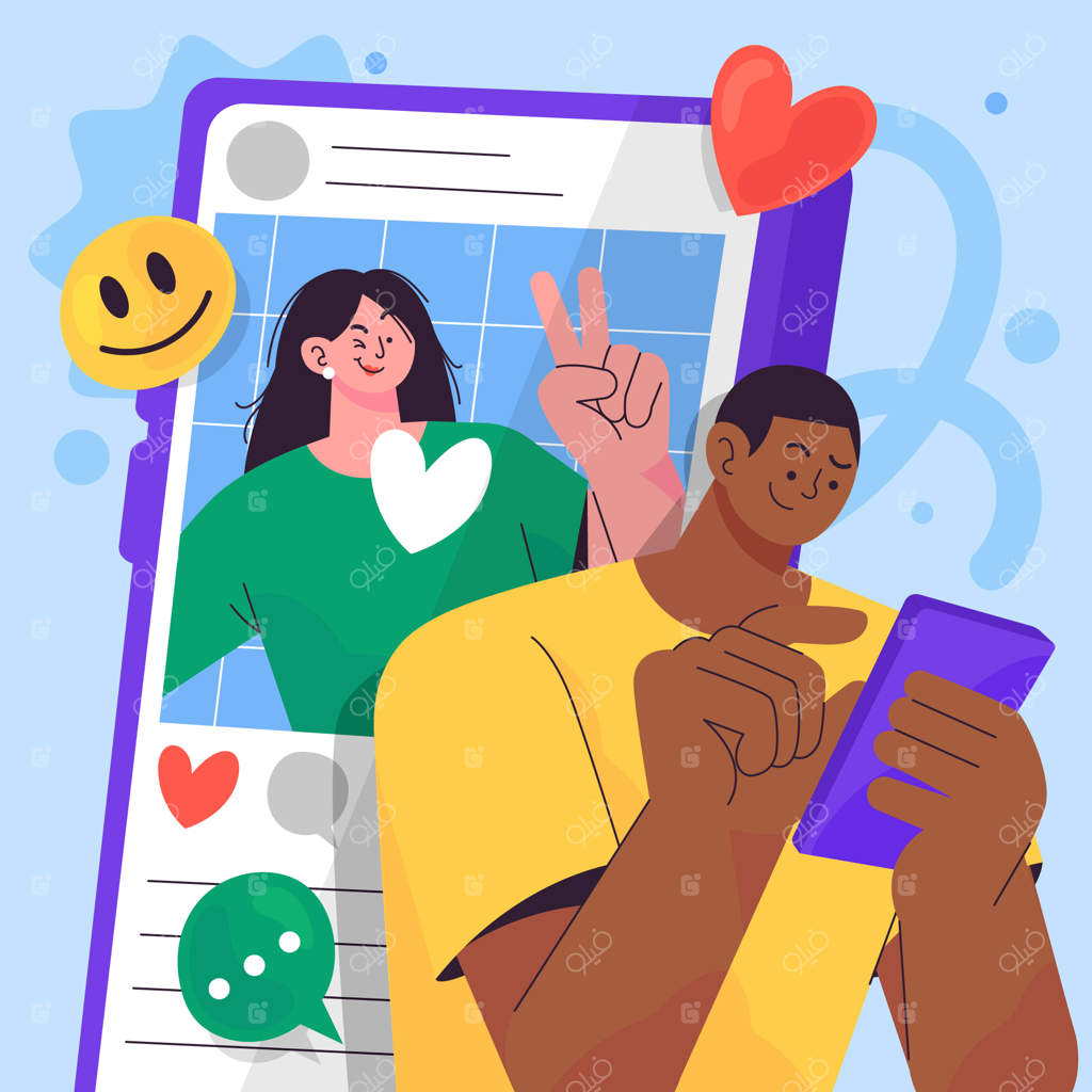 تصویرسازی افراد مسطح و شبکه‌های اجتماعی