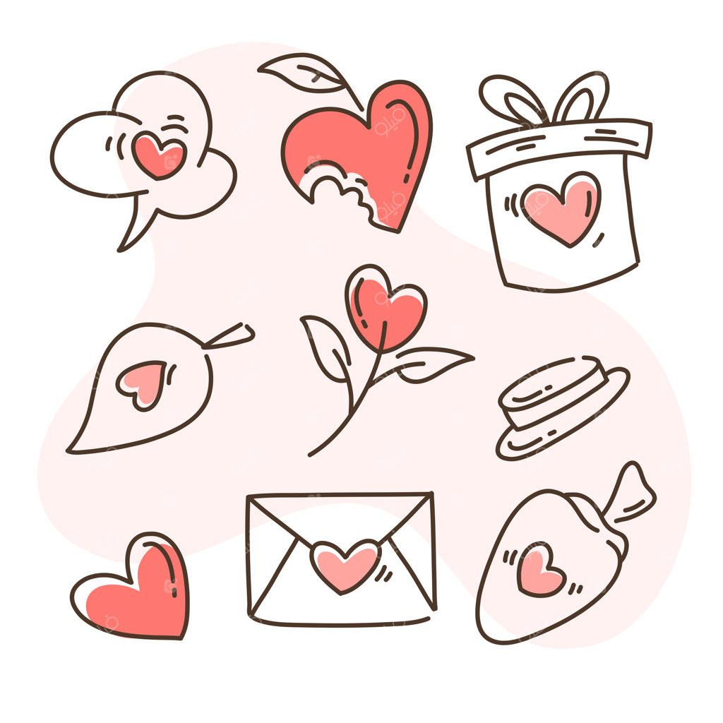 طرح قلب عاشقانه و دوست‌داشتنی ولنتاین شیرین