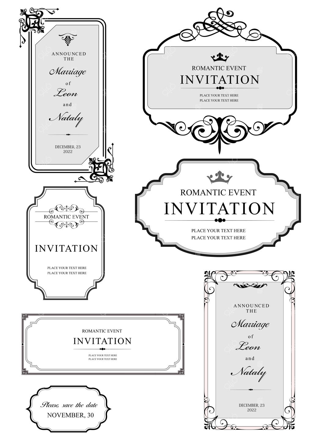 مجموعه المان‌های خوشنویسی و قاب‌های وینتیج