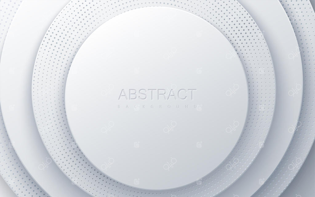 پس‌زمینه کاغذی سفید با لایه‌های دایره‌ای