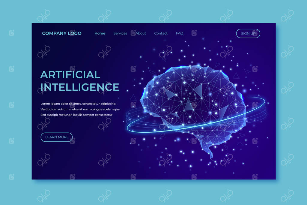 قالب صفحه فرود برای هوش مصنوعی