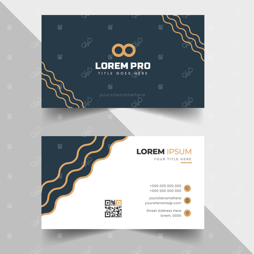 الگوی طراحی کارت ویزیت مدرن و ساده با اشکال منحصربه‌فرد و خلاقانه