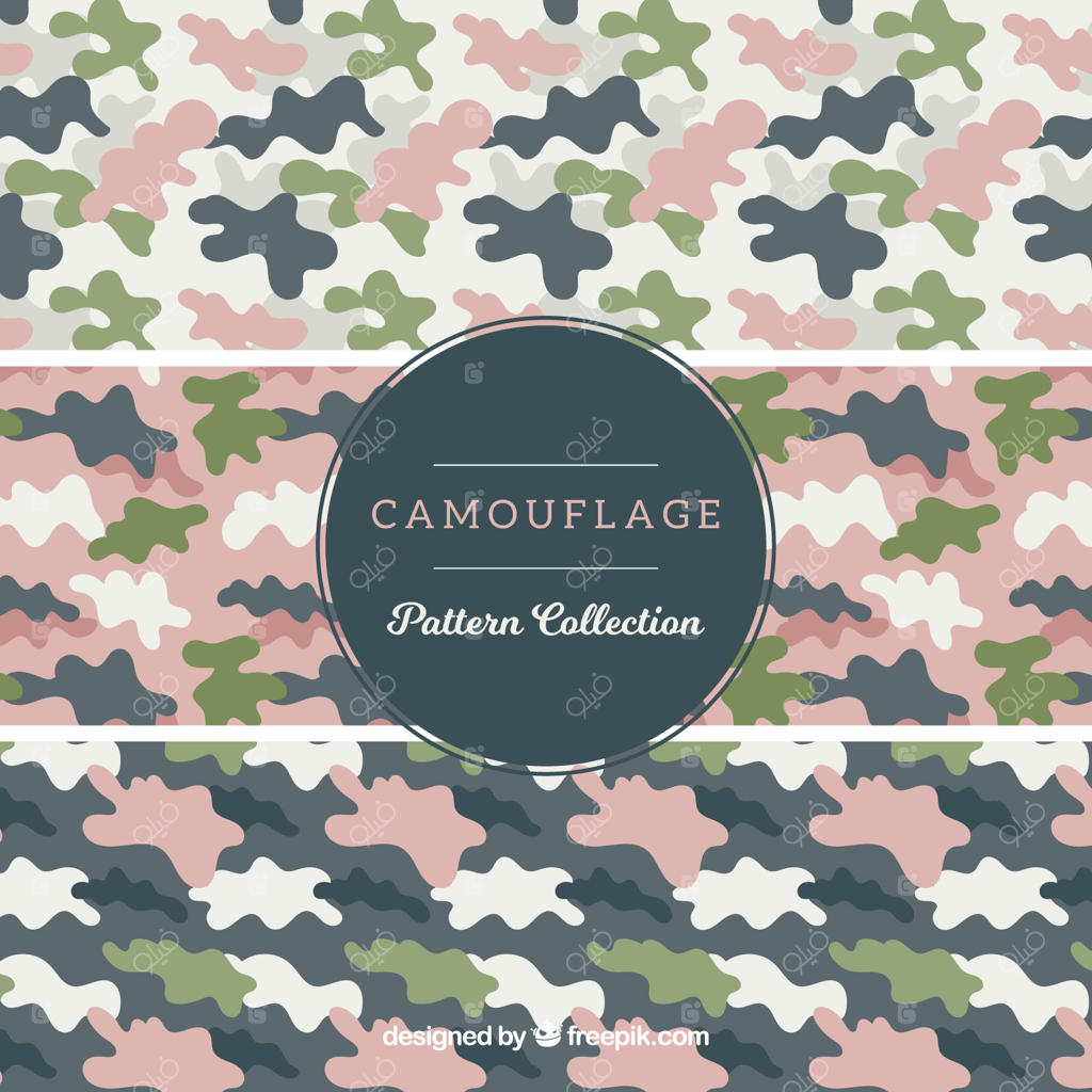 مجموعه طرح‌های نظامی با جزئیات صورتی