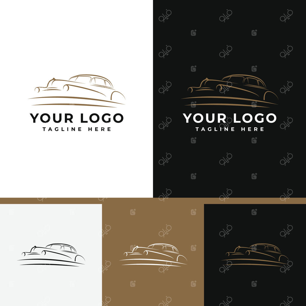 قالب طراحی لوگو خودرو کلاسیک