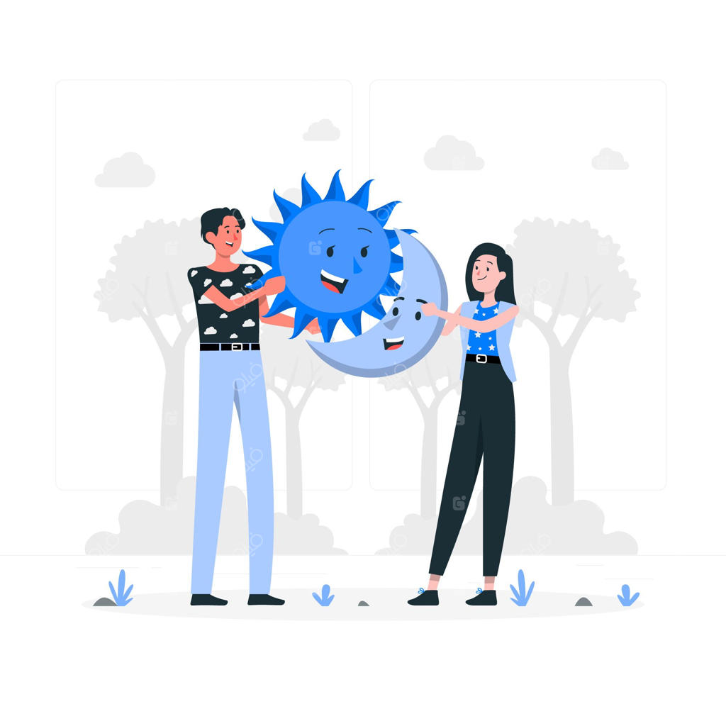 طرح مفهومی خورشید و ماه