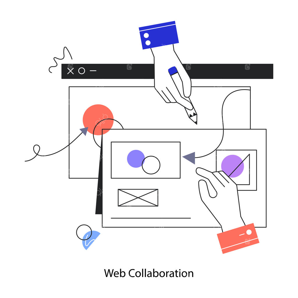 تصویرسازی مدرن و مینی با سبک دودل از همکاری آنلاین