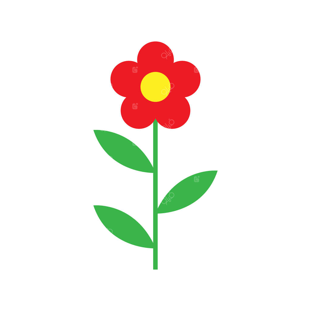 نماد گل - آیکون تخت برای طراحی اپ و وب. نماینده باغ.